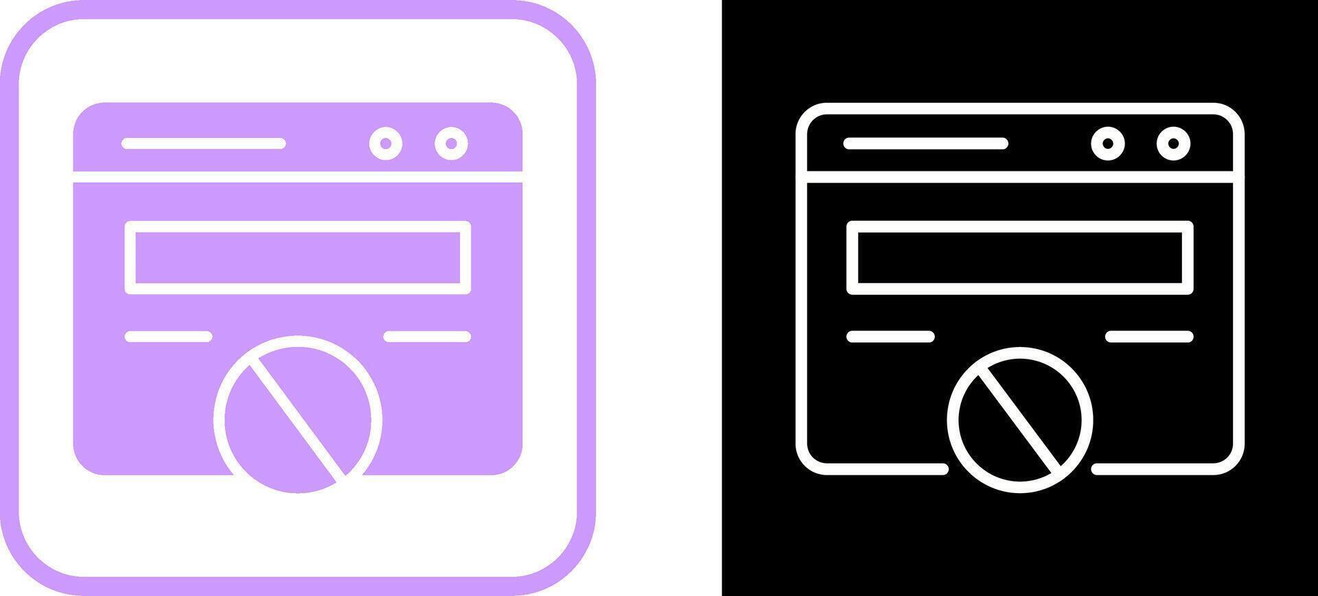 Block Website Vector Icon