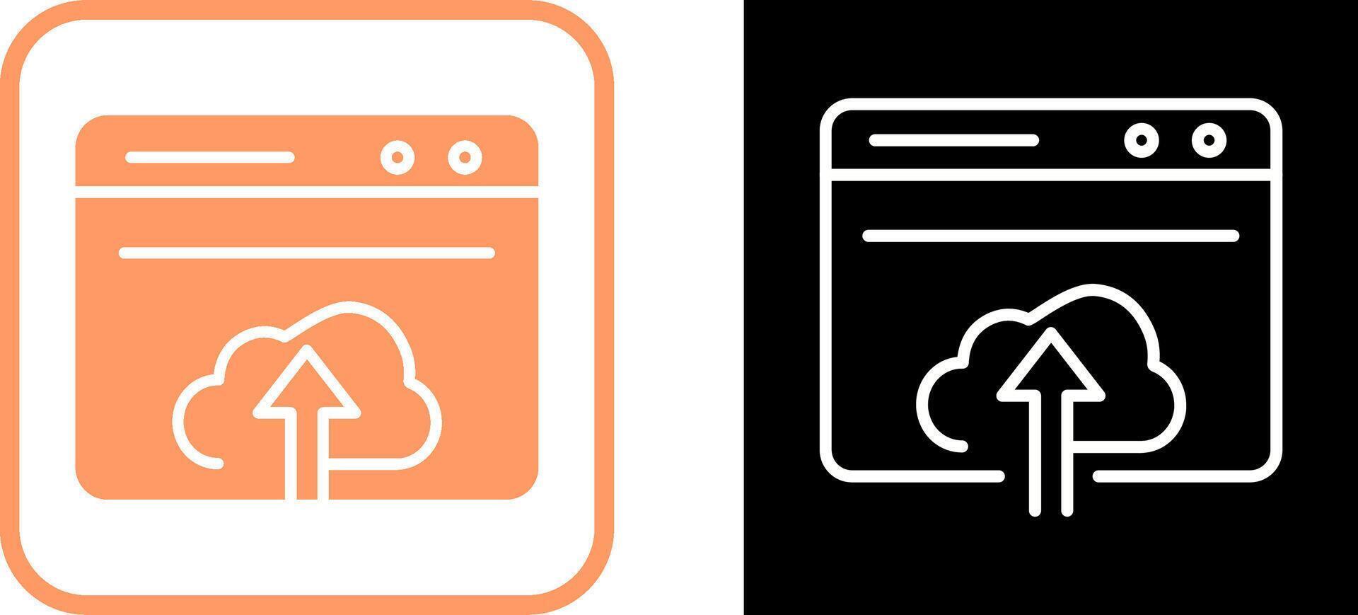 Upload Web Vector Icon