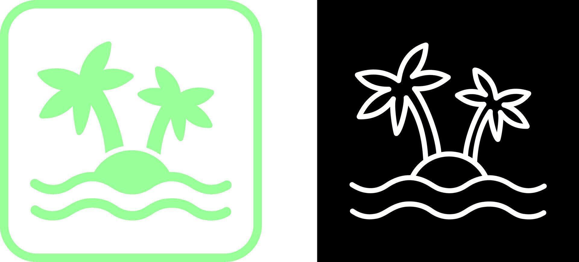 icono de vector de isla