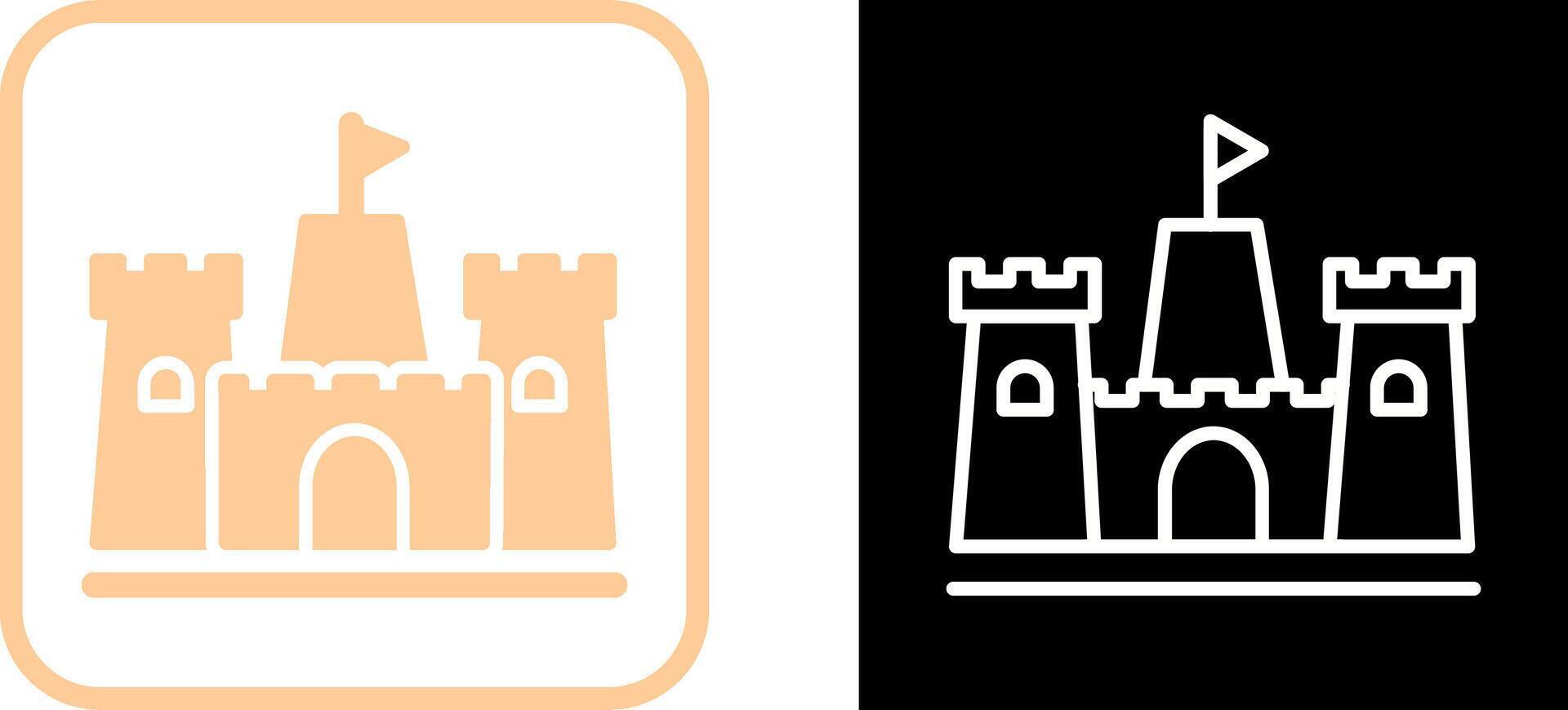 icono de vector de castillo de arena