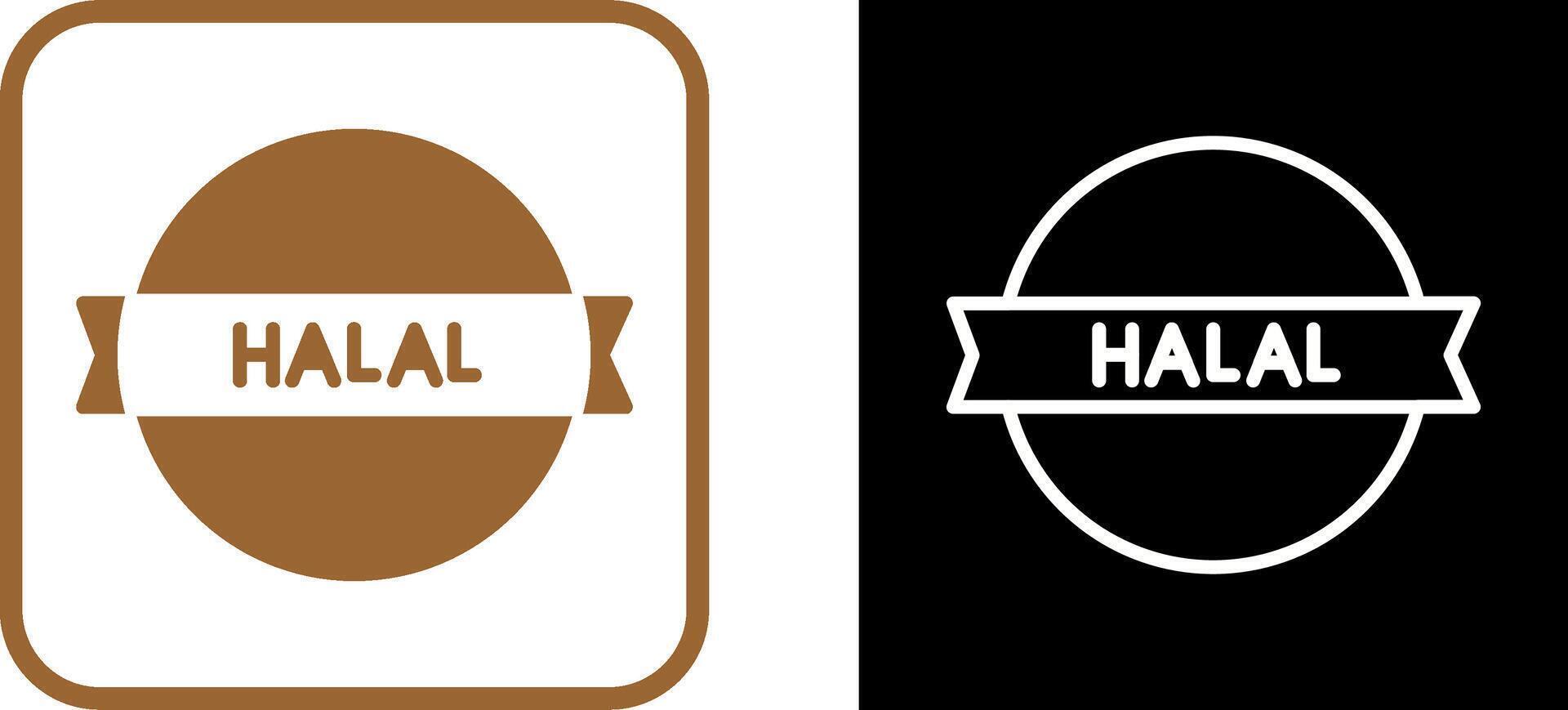 Halal Sticker Vector Icon