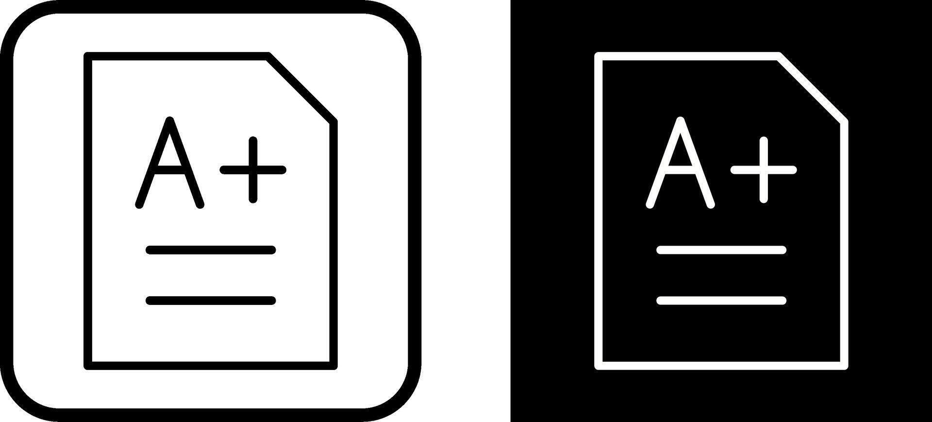 A grade Vector Icon