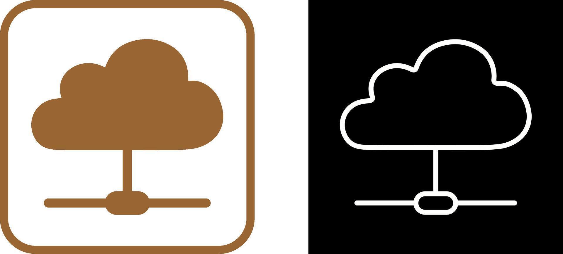 icono de vector de nube