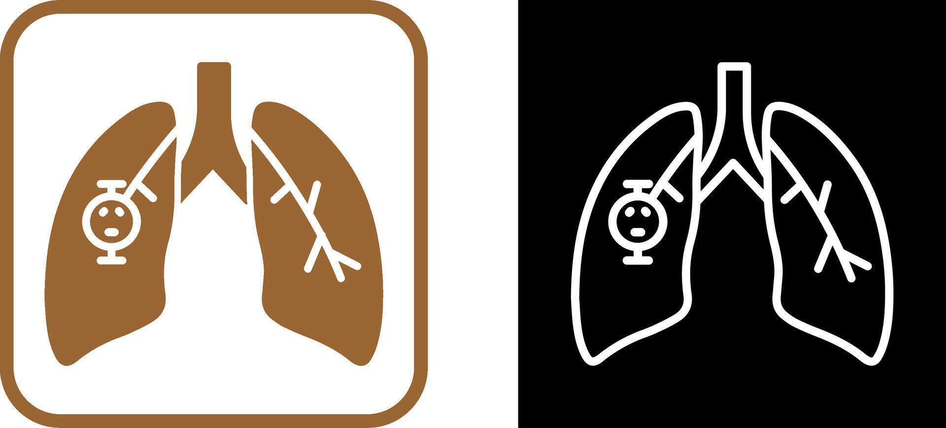 Lung Cancer Vector Icon