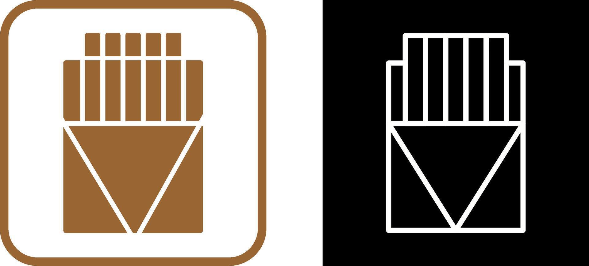 icono de vector de caja de cigarros