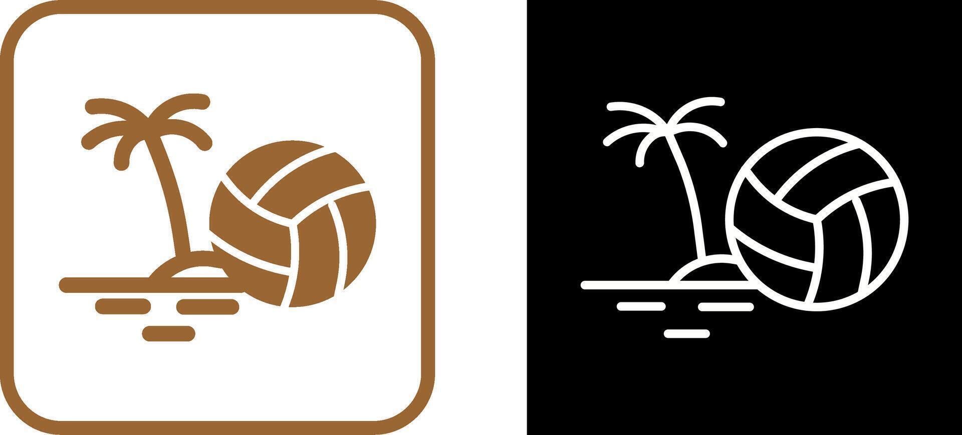 Beach Volleyball Vector Icon