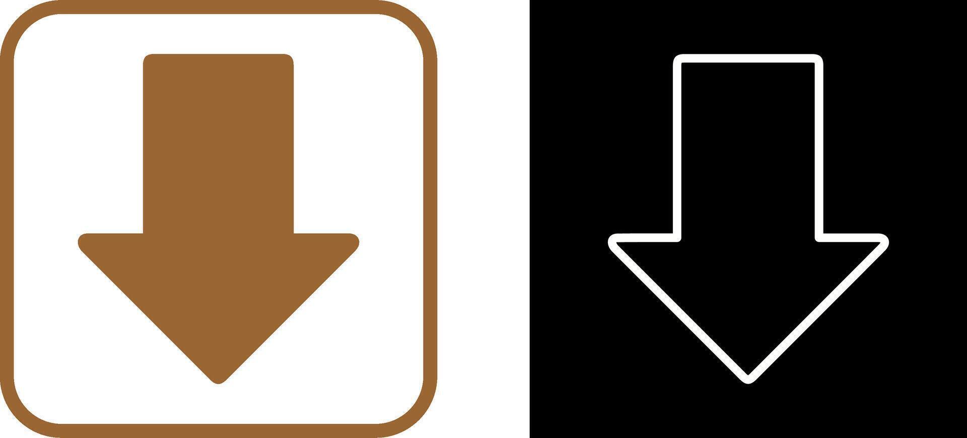 Down Vector Icon