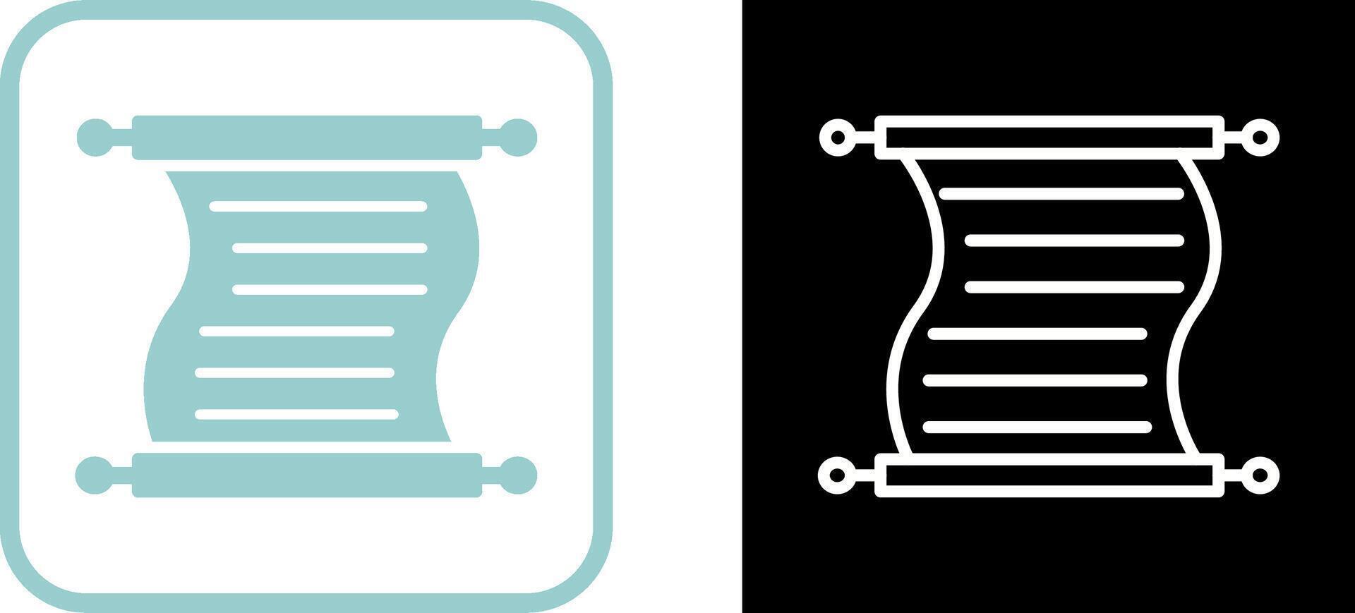 Scroll of Paper Vector Icon