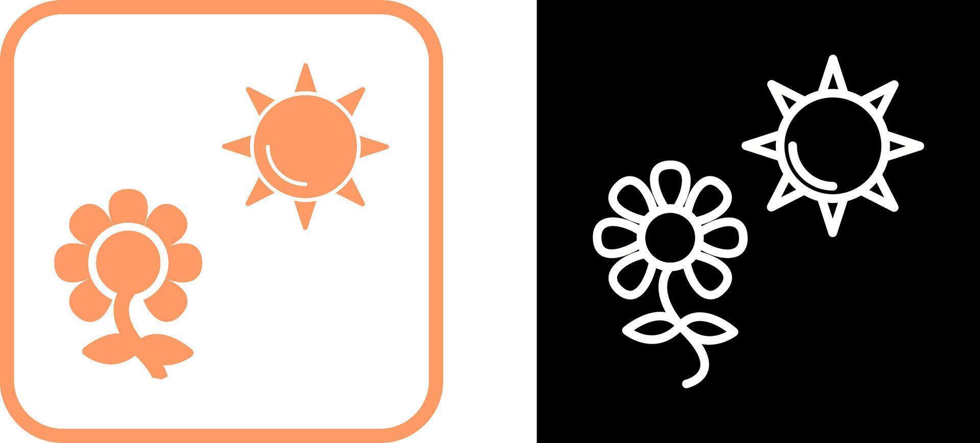 Flower in sunlight Vector Icon
