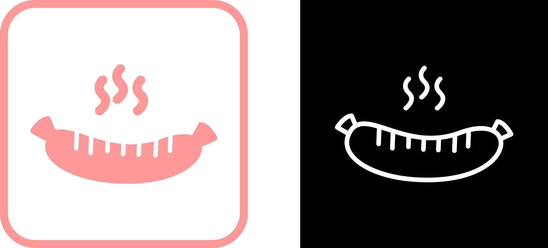 Hot Sausage Vector Icon