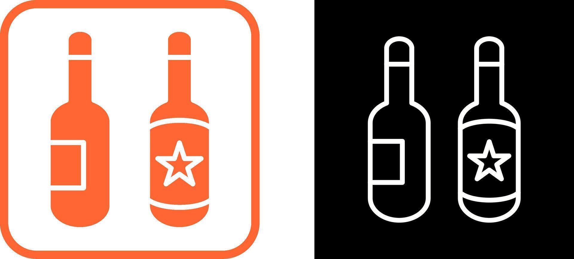 icono de vector de botellas de cerveza