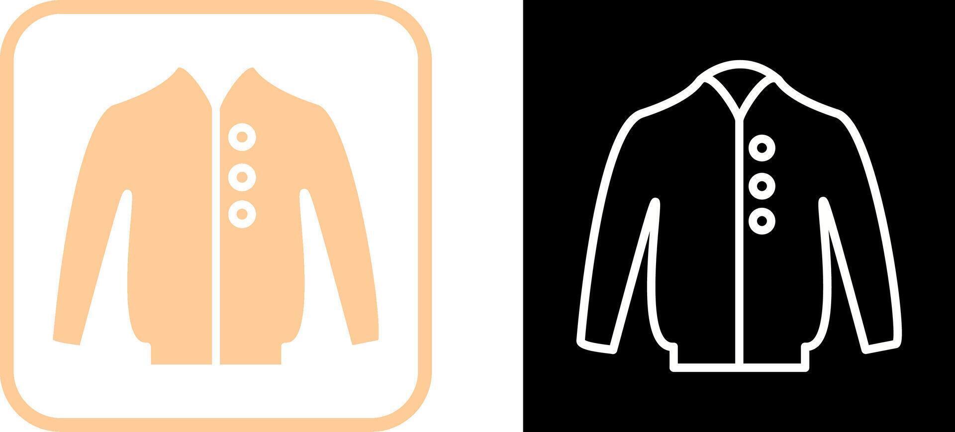 de los hombres chaqueta vector icono