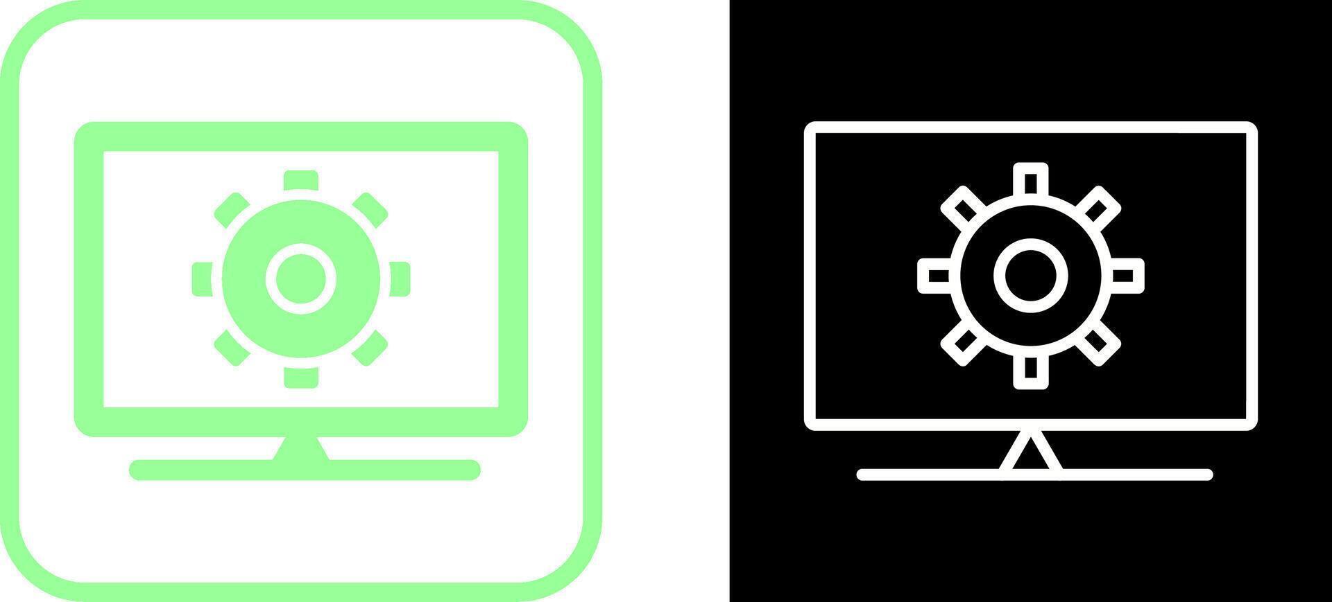Computer Settings Vector Icon