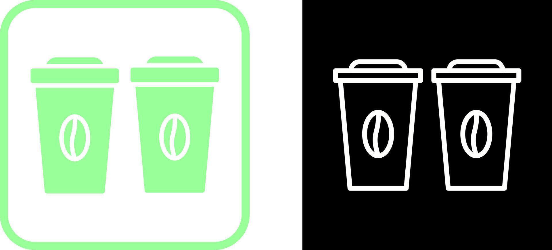 Two Coffees Vector Icon