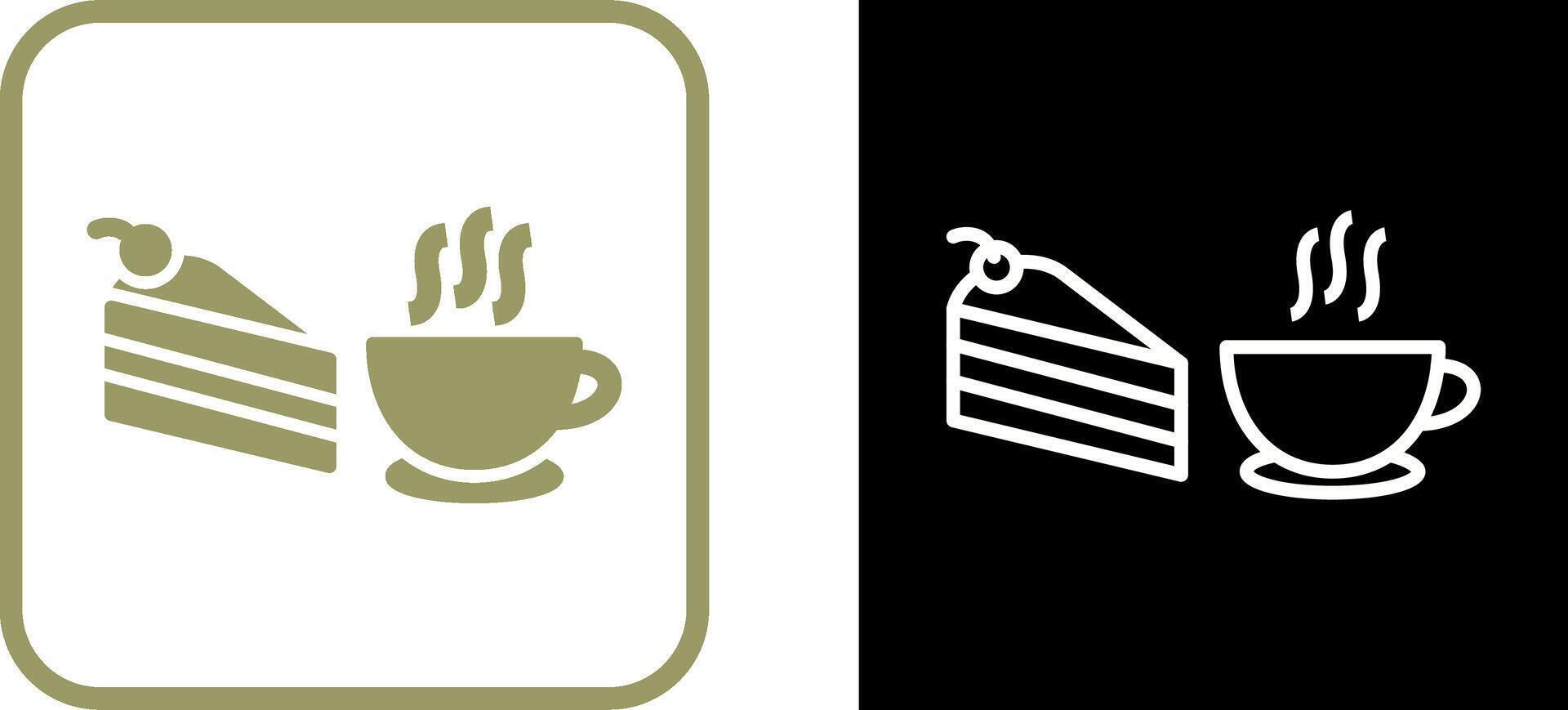 icono de vector de café servido