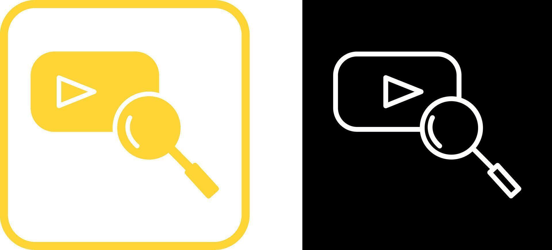 YouTube Search Vector Icon