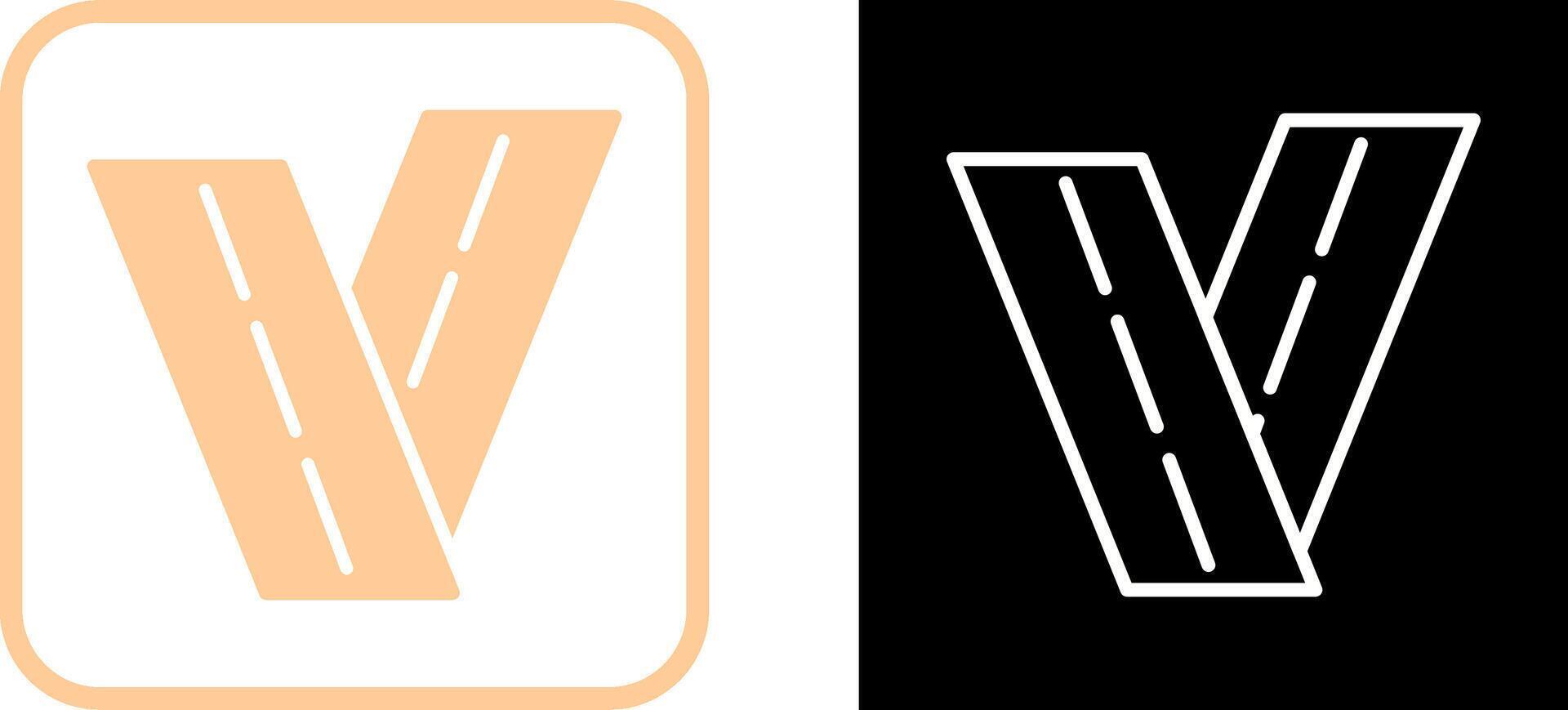 Two Way Road Vector Icon