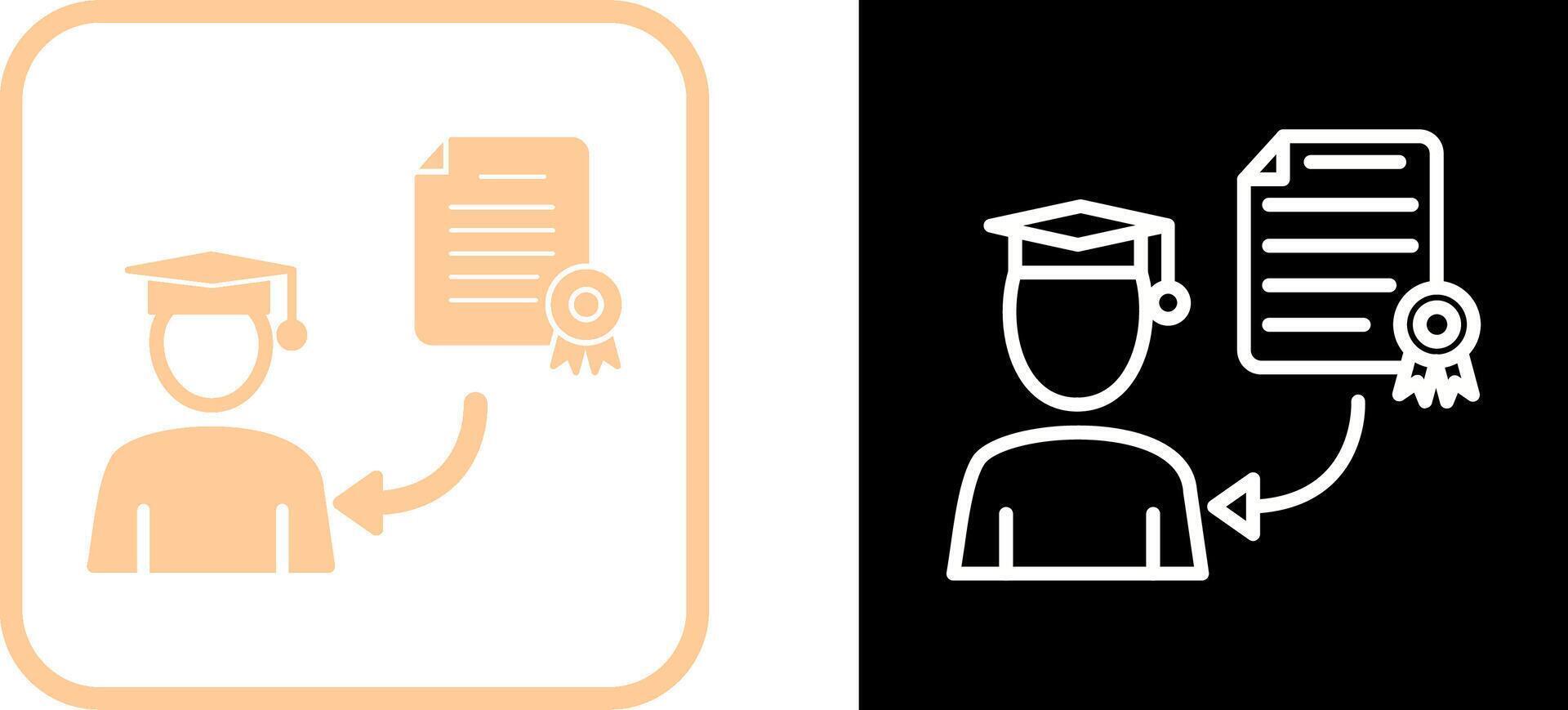 Receiving Diploma Vector Icon