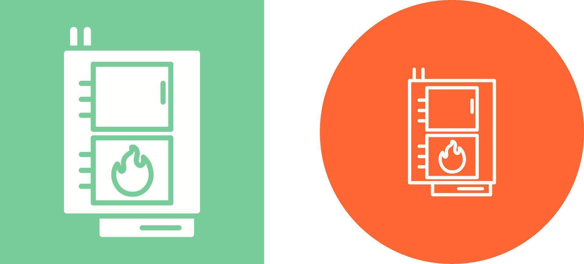 Solid Fuel Boiler Vector Icon