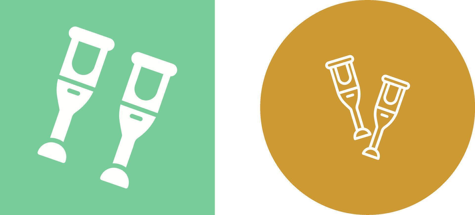 Crutches Vector Icon
