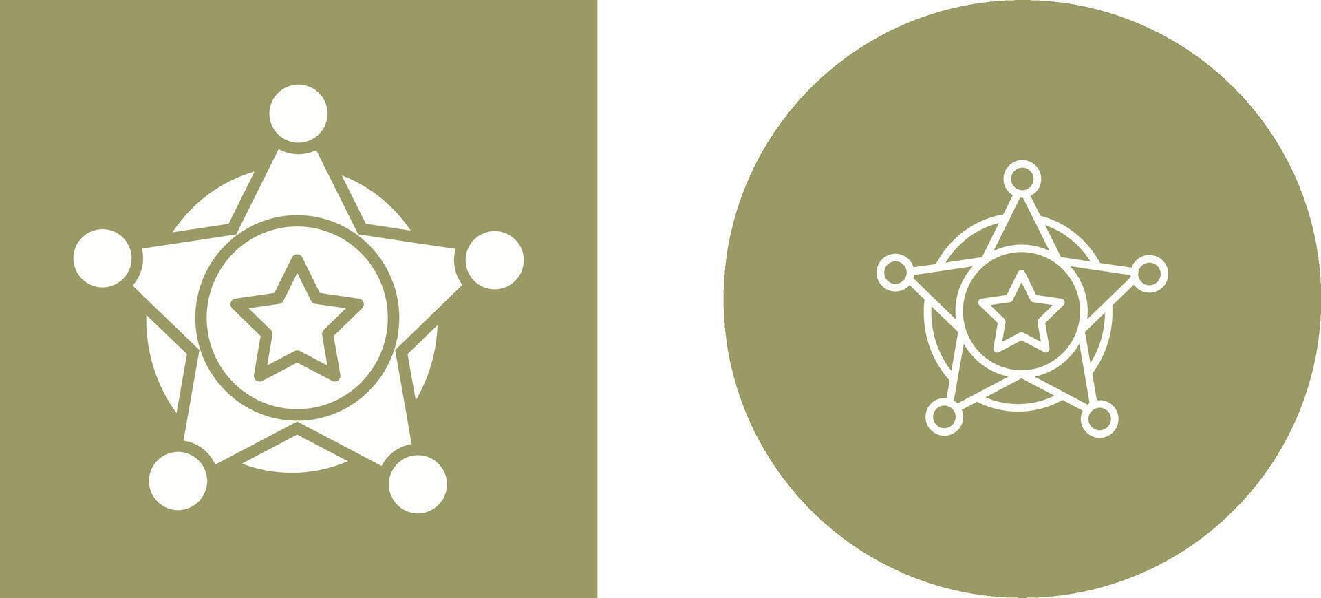 Sheriff Badge Vector Icon