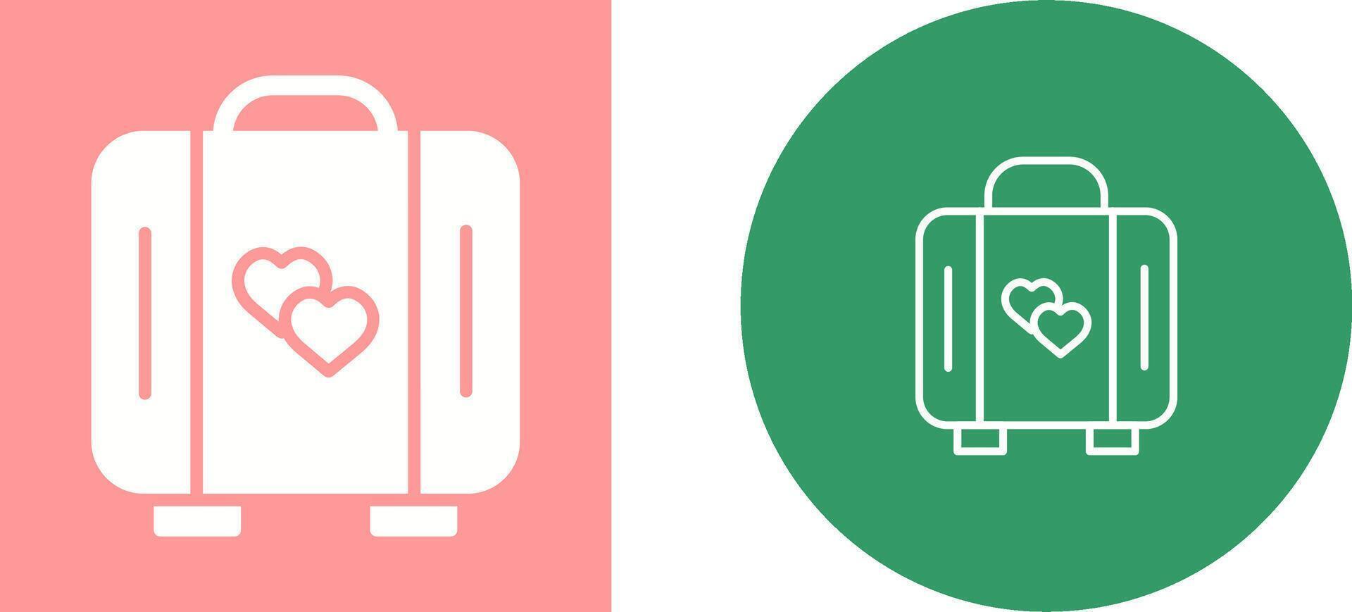 Lover Suitcase Vector Icon