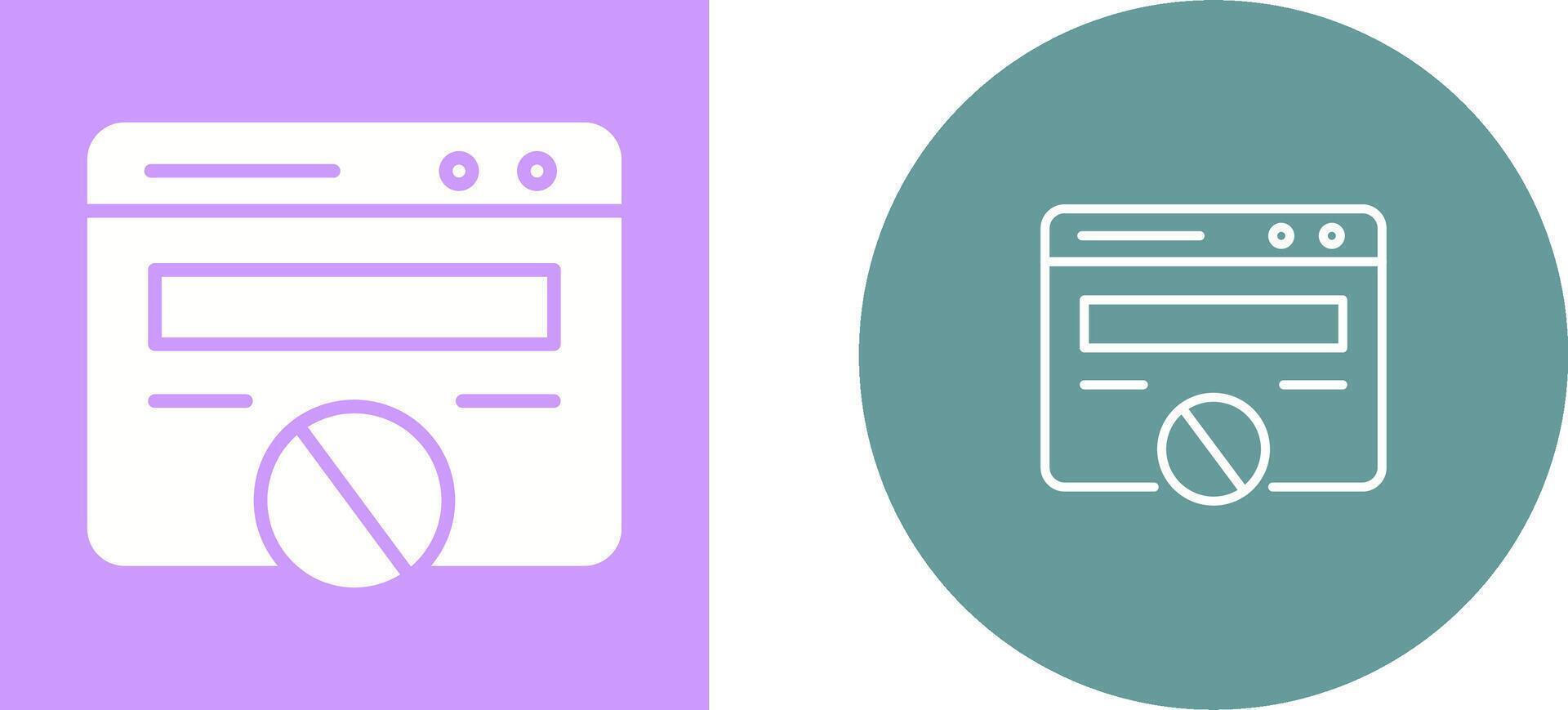 Block Website Vector Icon