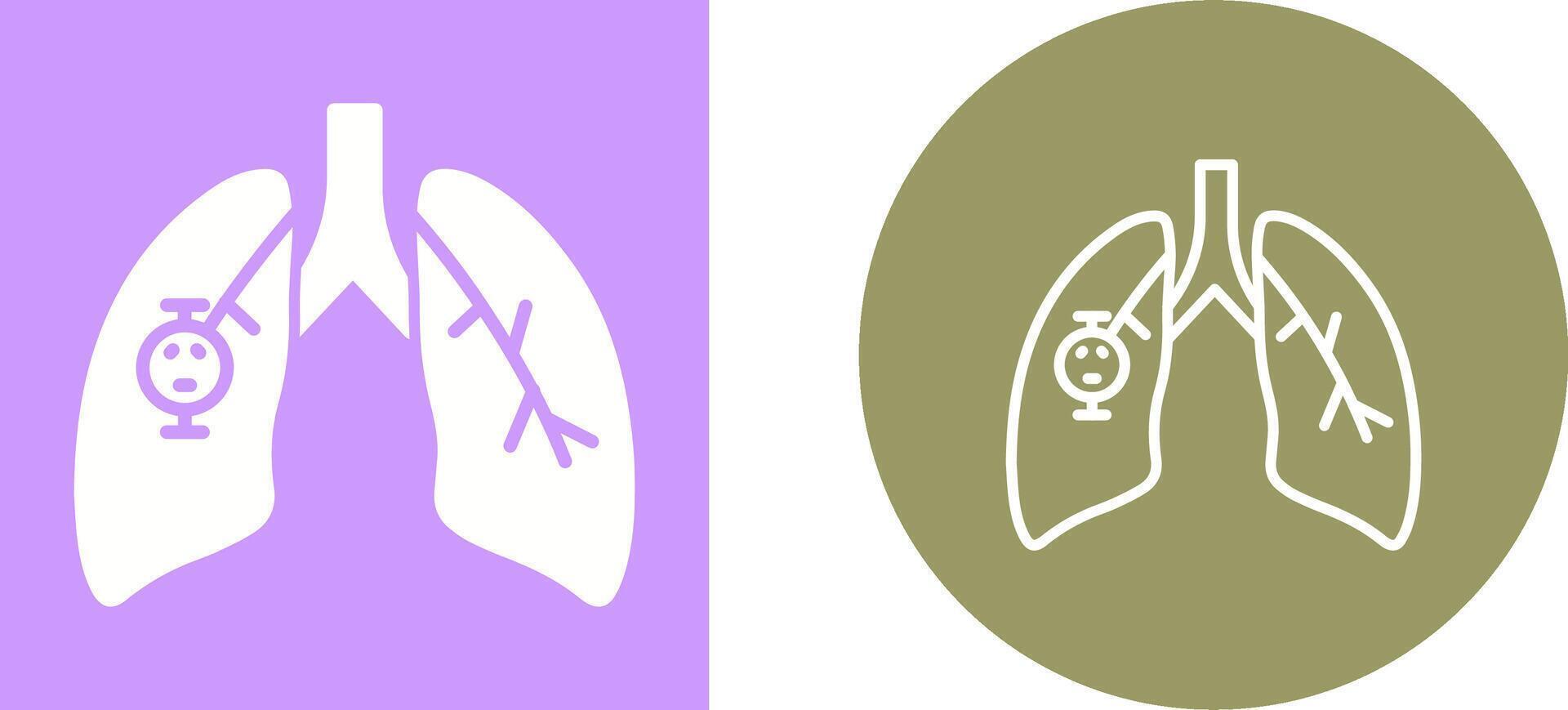 Lung Cancer Vector Icon
