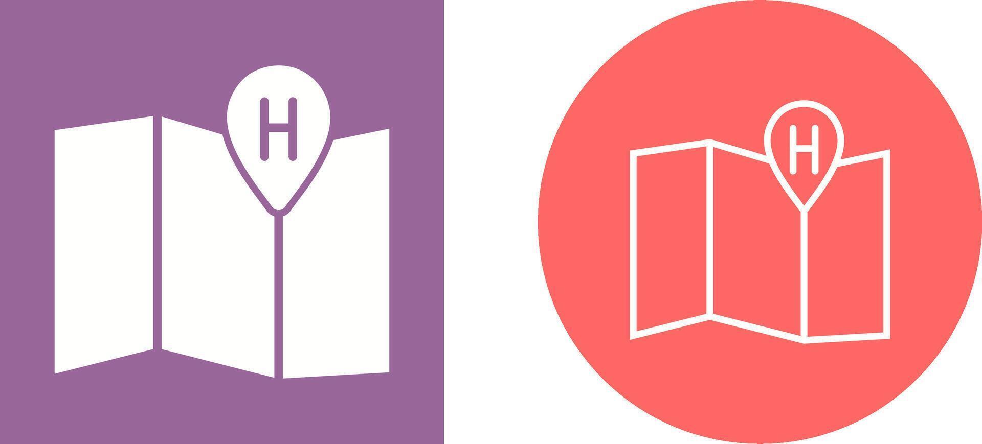 Hotel Location Vector Icon