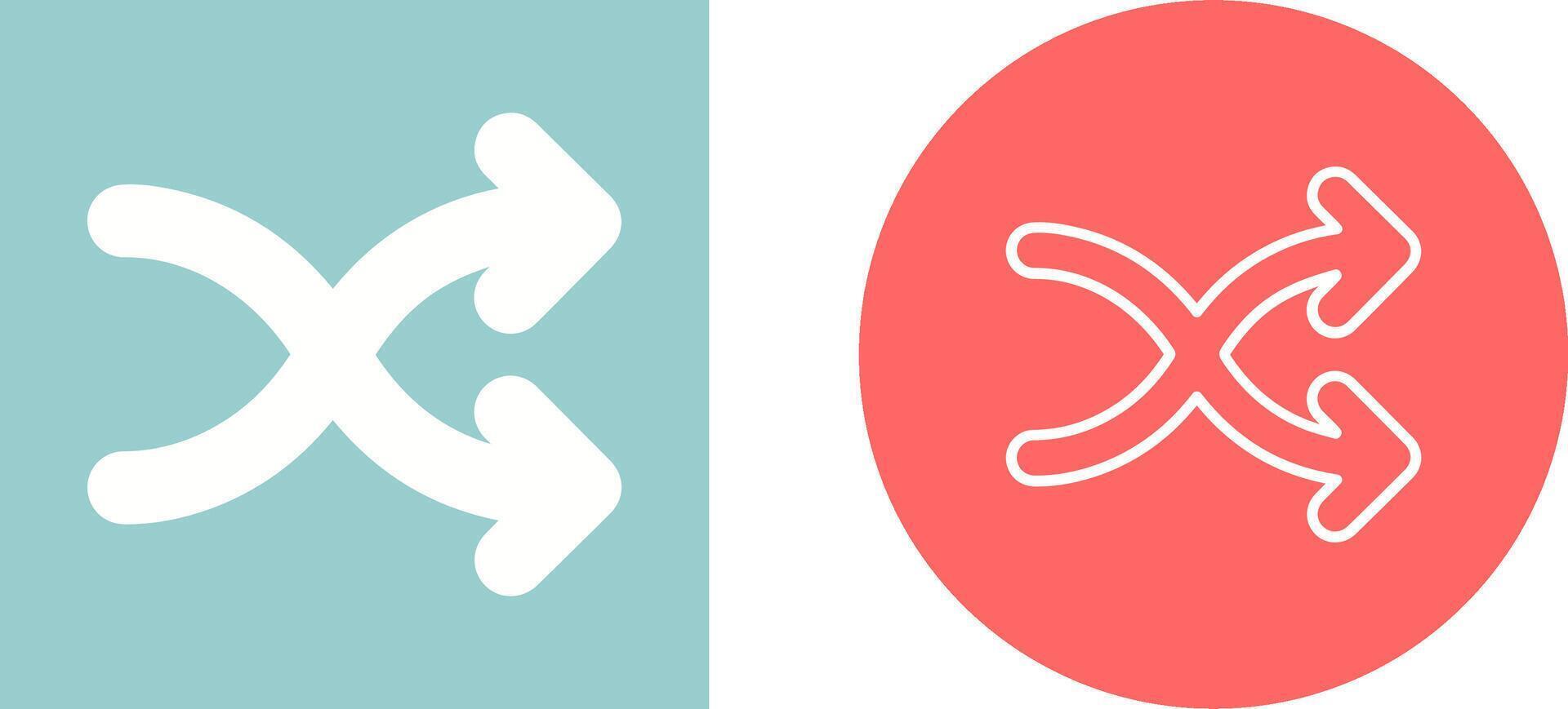 Arrow Crossing Vector Icon