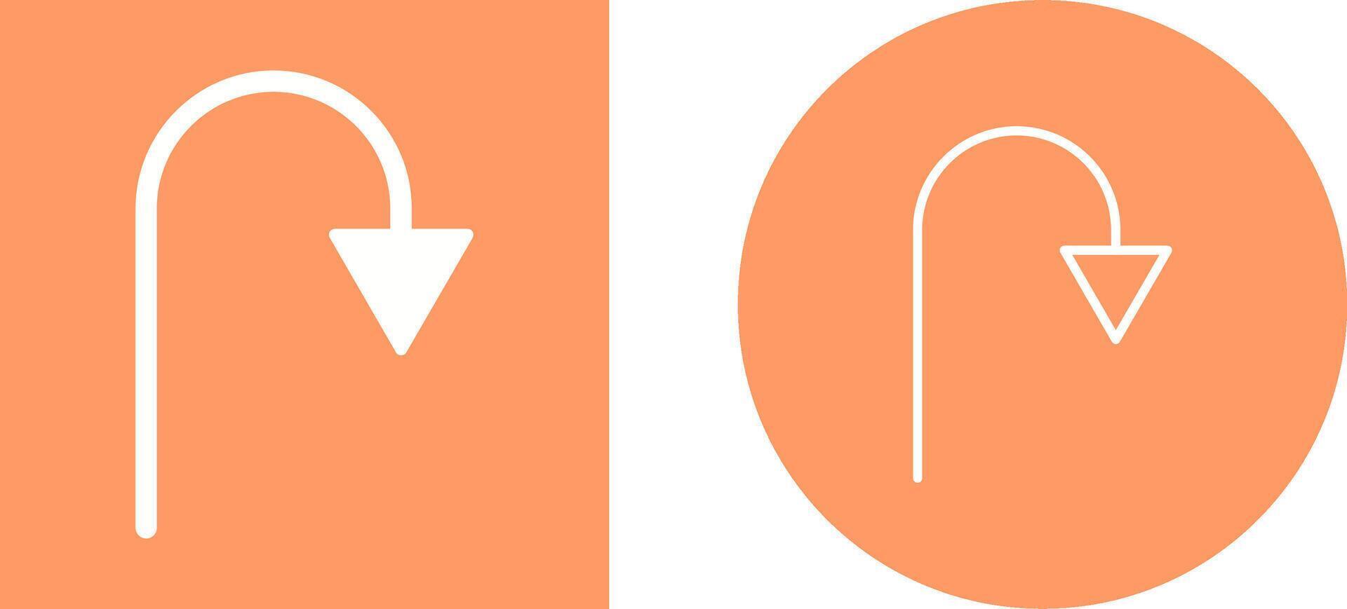 Arrow Pointing Down Vector Icon