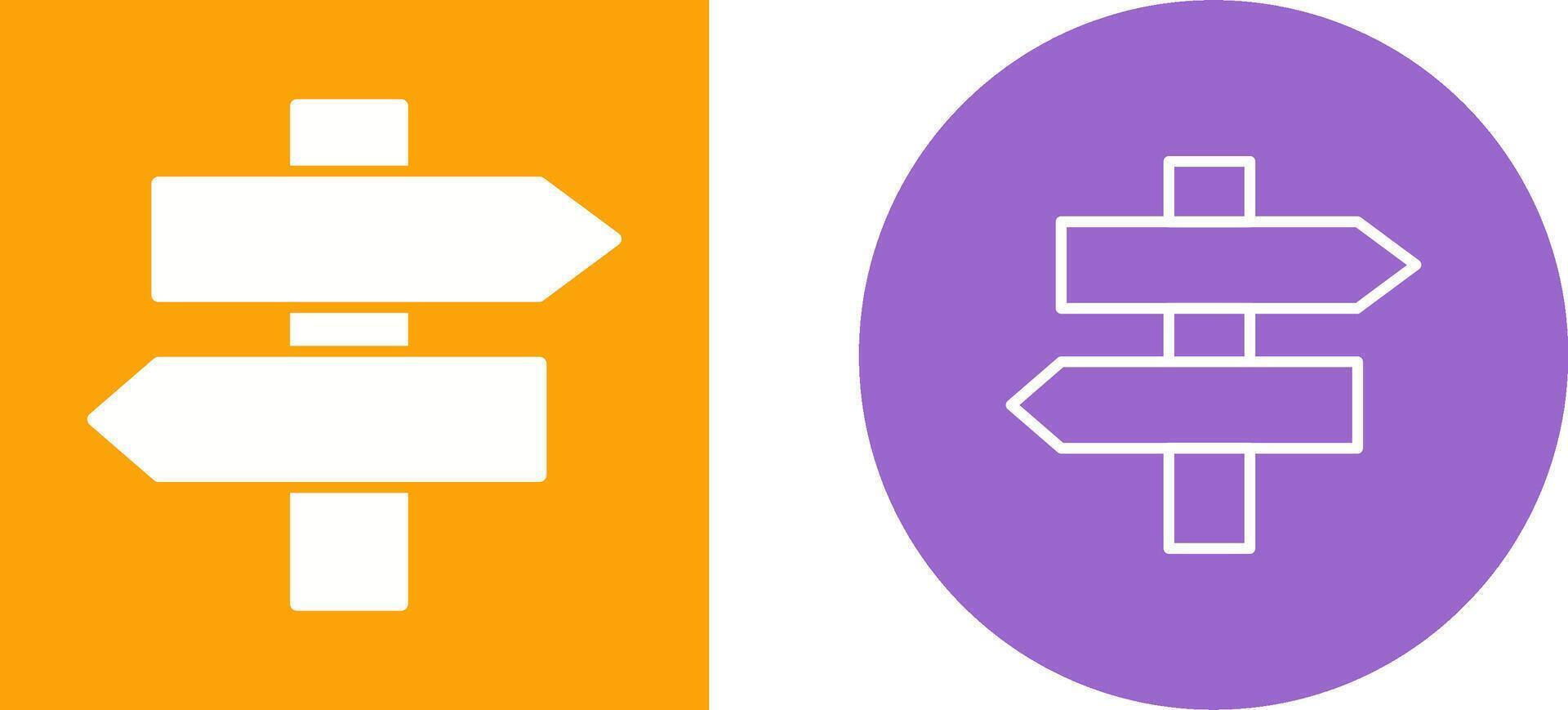 Signpost Vector Icon