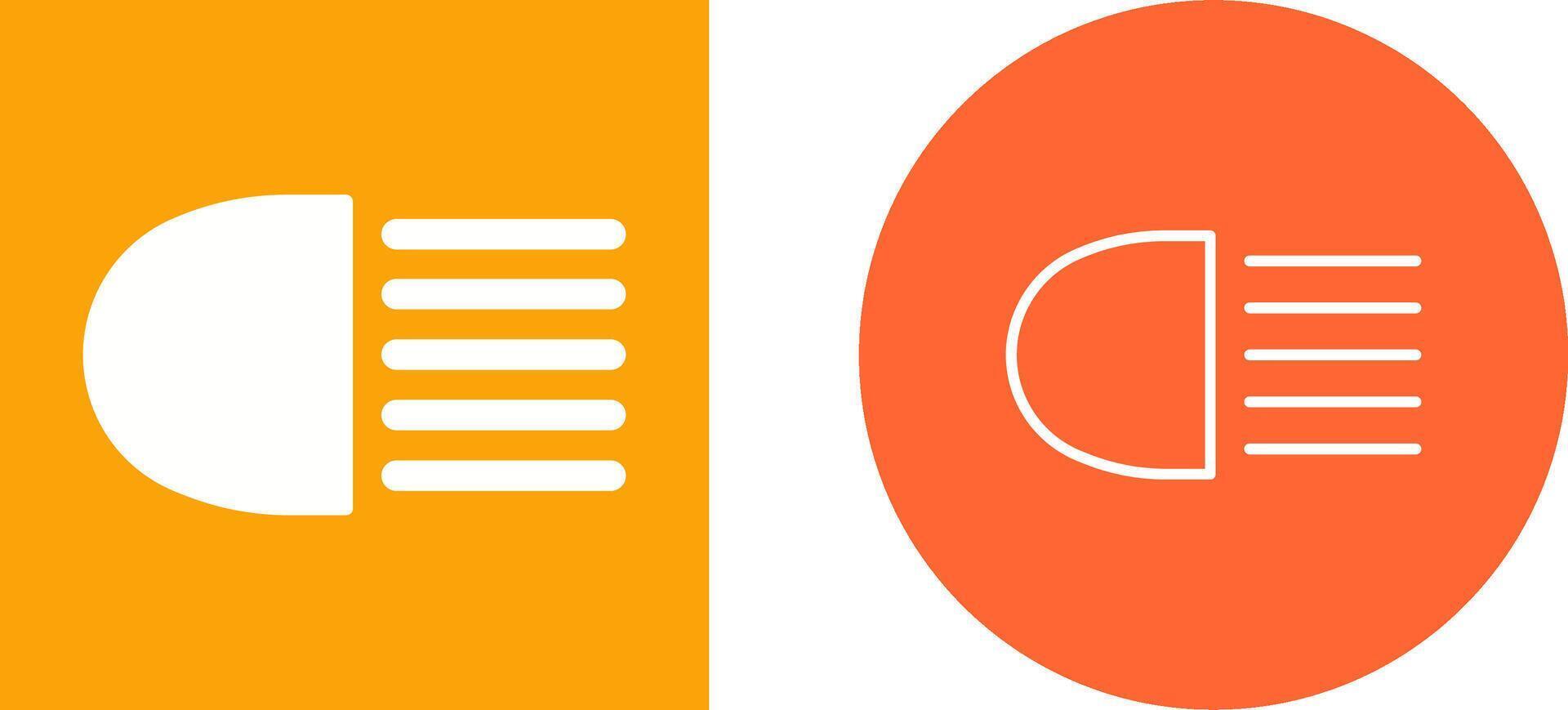 Headlight Vector Icon
