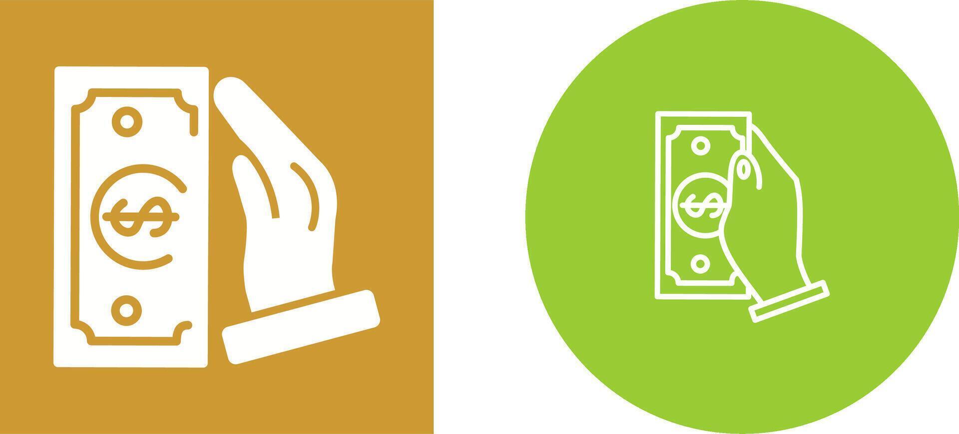 Cash Receiving Vector Icon