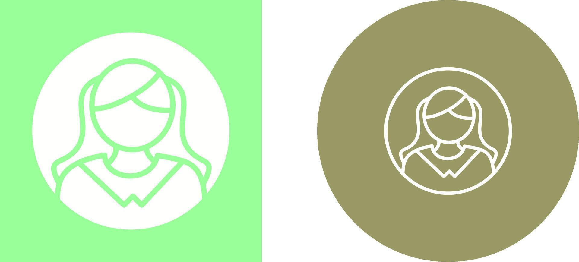 Female Profile Vector Icon