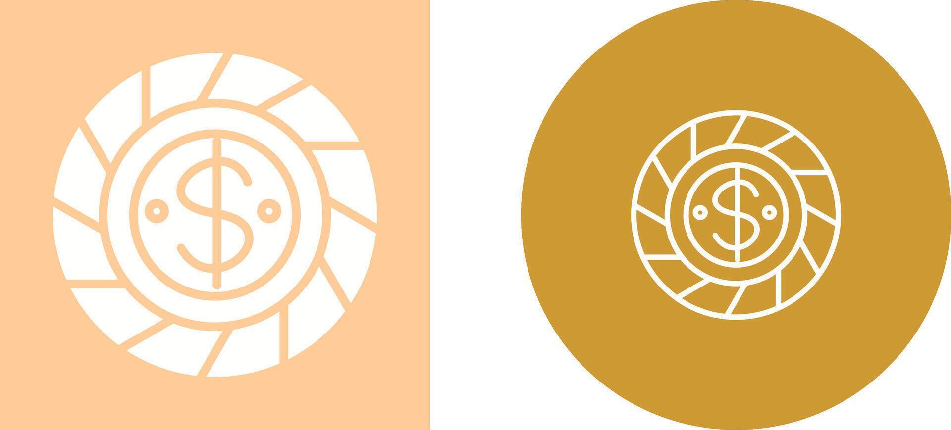 Dollar Chip Vector Icon