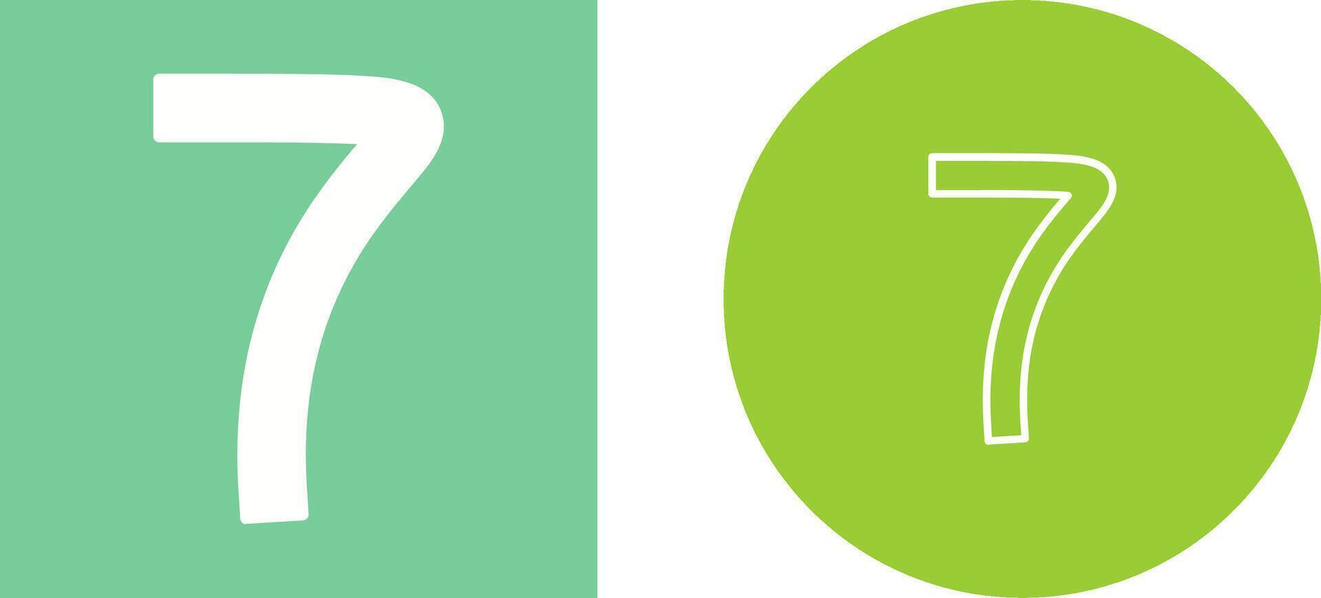 Number Seven Vector Icon