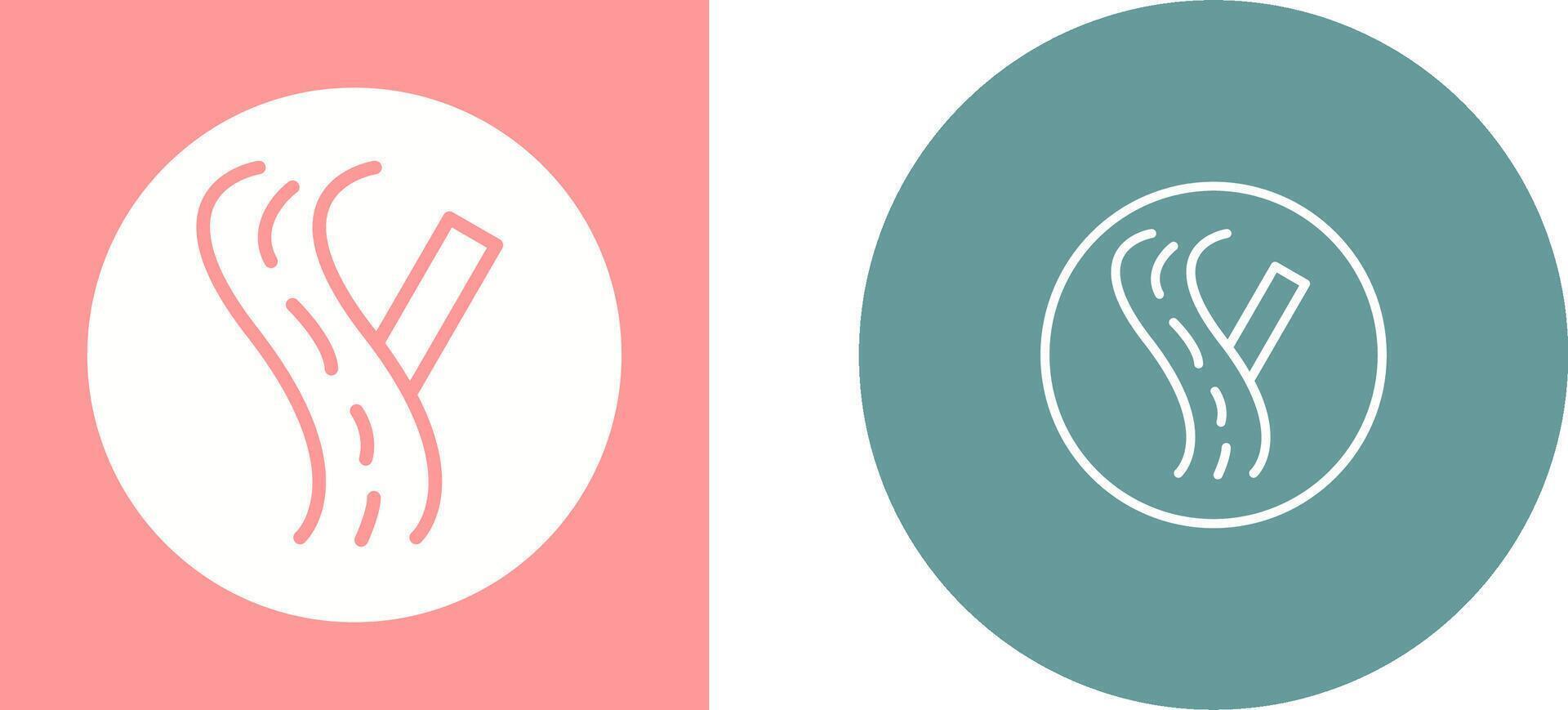 Linked Road Sign Vector Icon