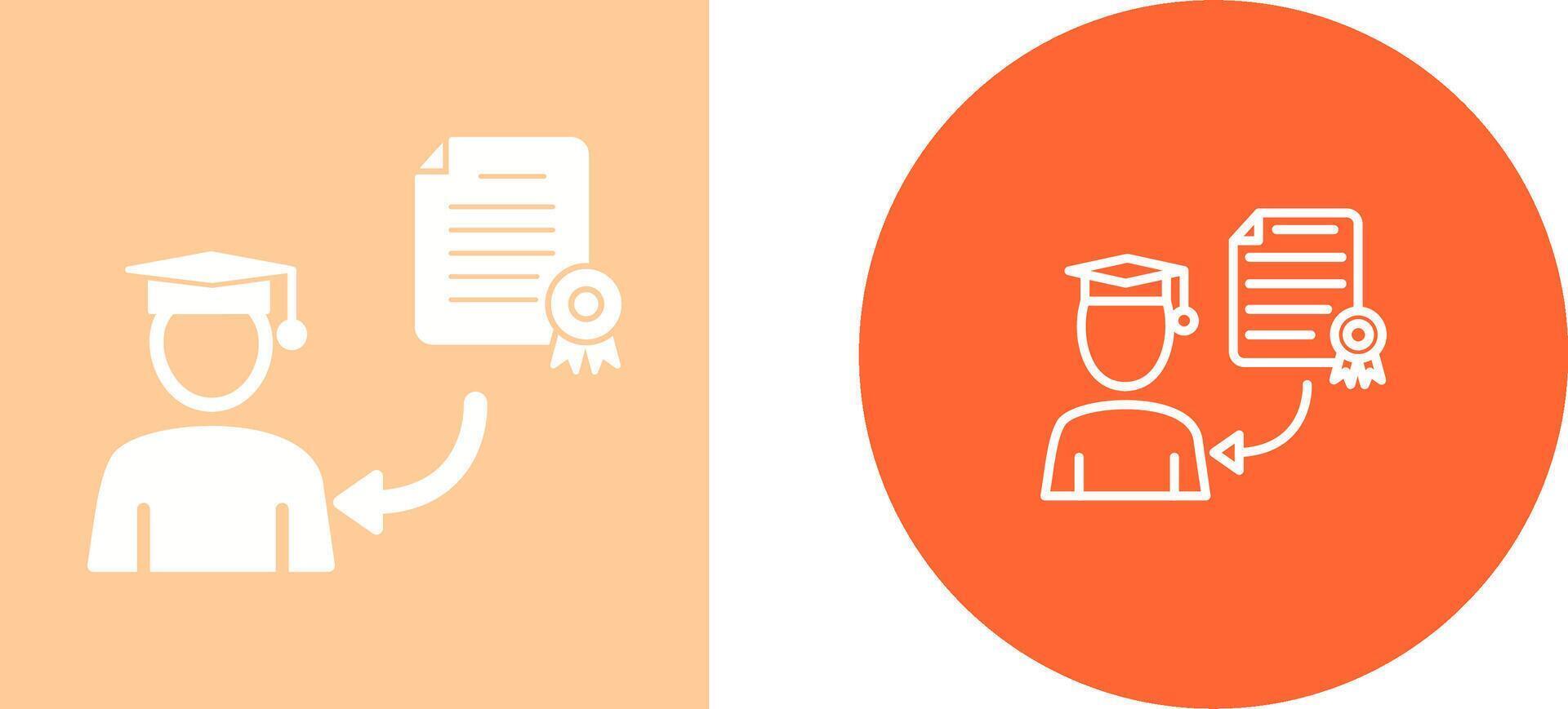 Receiving Diploma Vector Icon