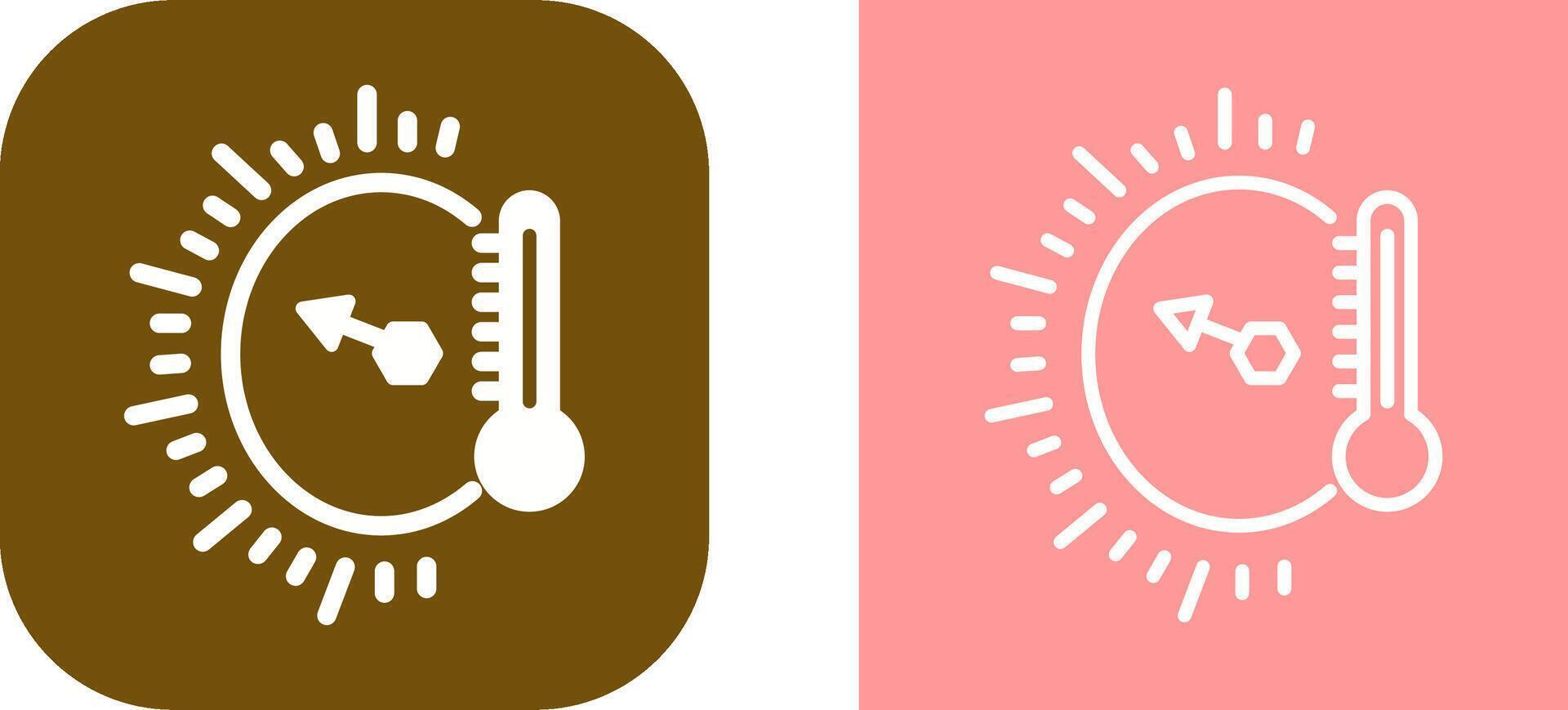 icono de vector de indicador de temperatura