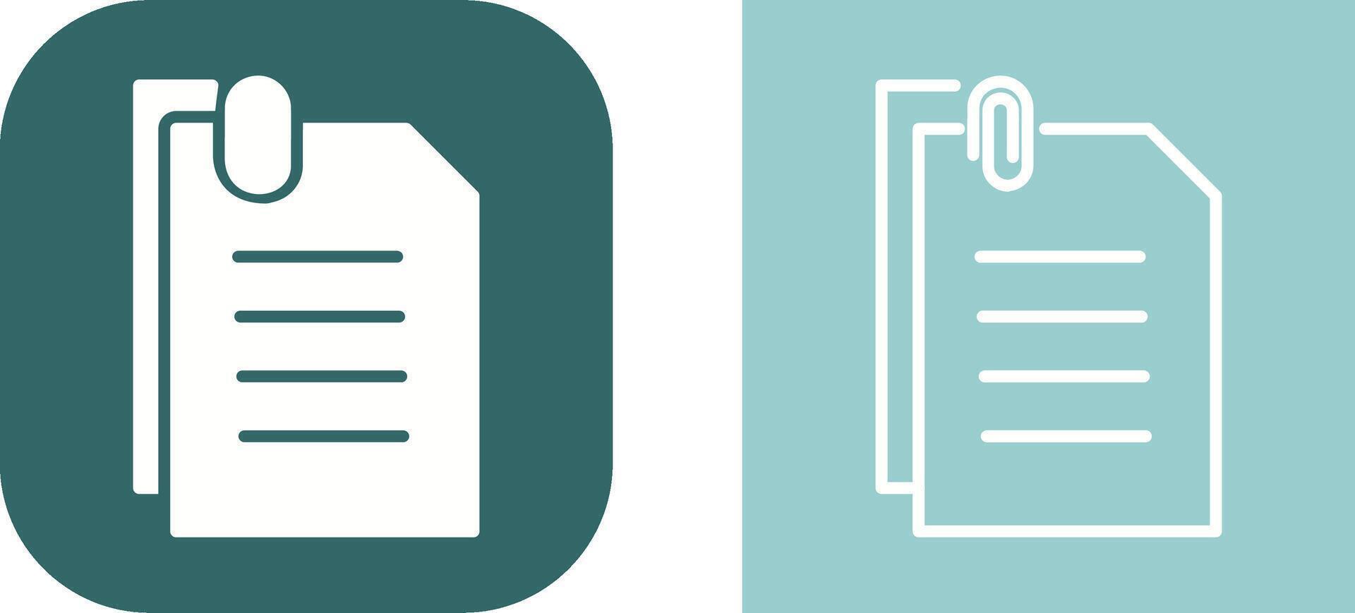 Attached Documents Vector Icon