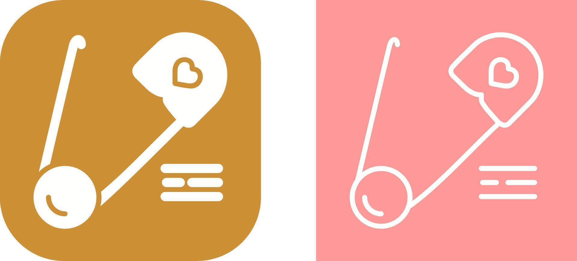 Safety Pin Vector Icon