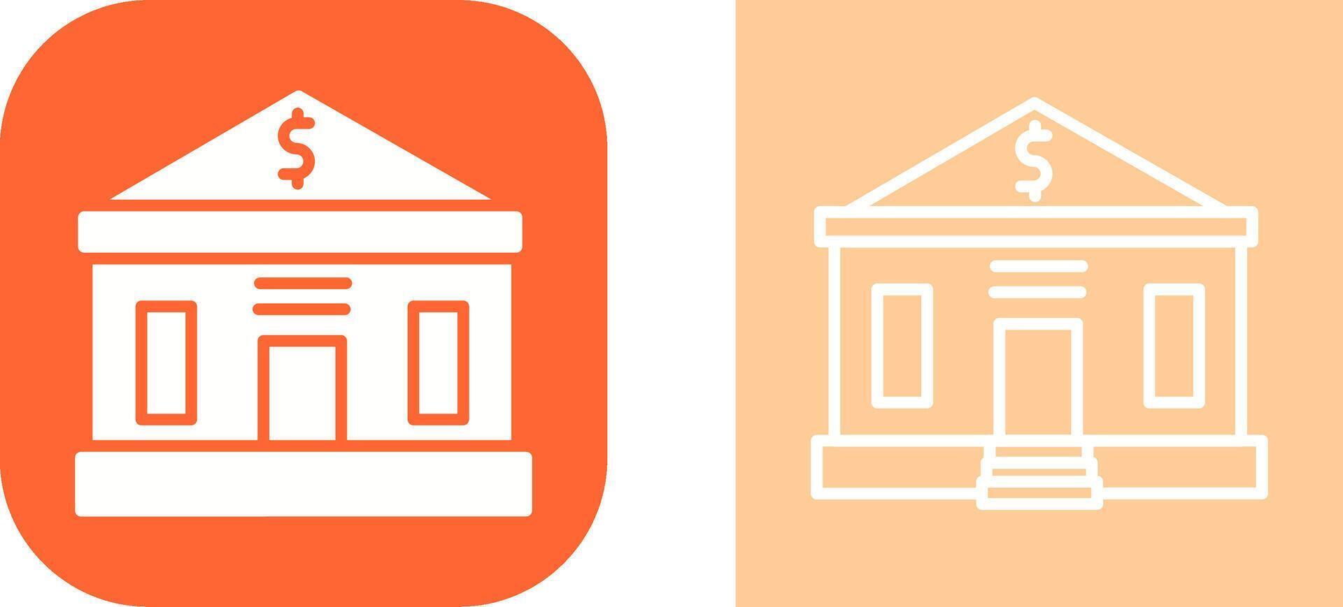 Bank Building Vector Icon