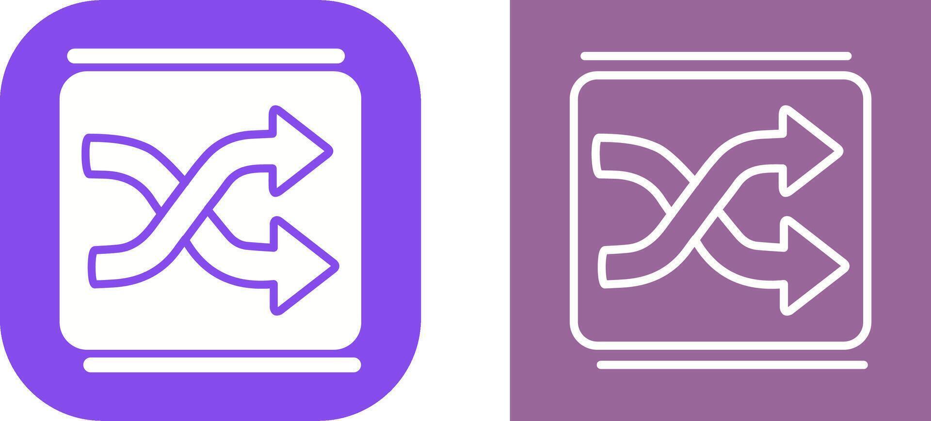 Shuffle Vector Icon