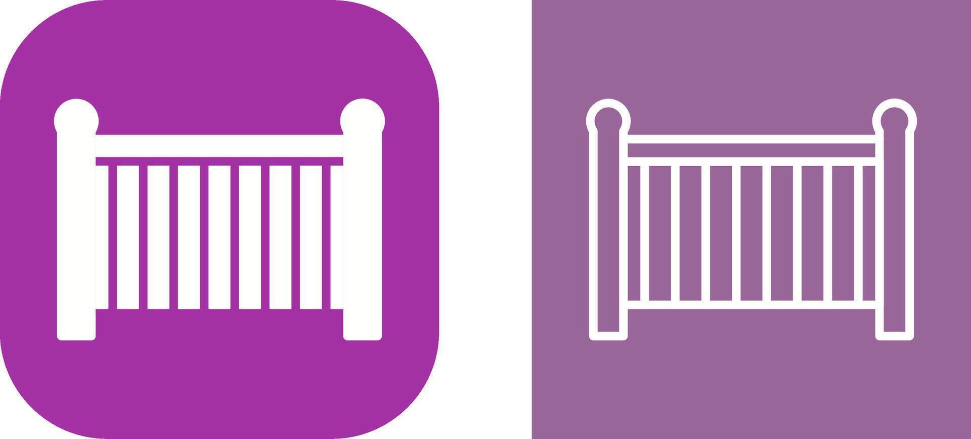 Baby Cot Vector Icon