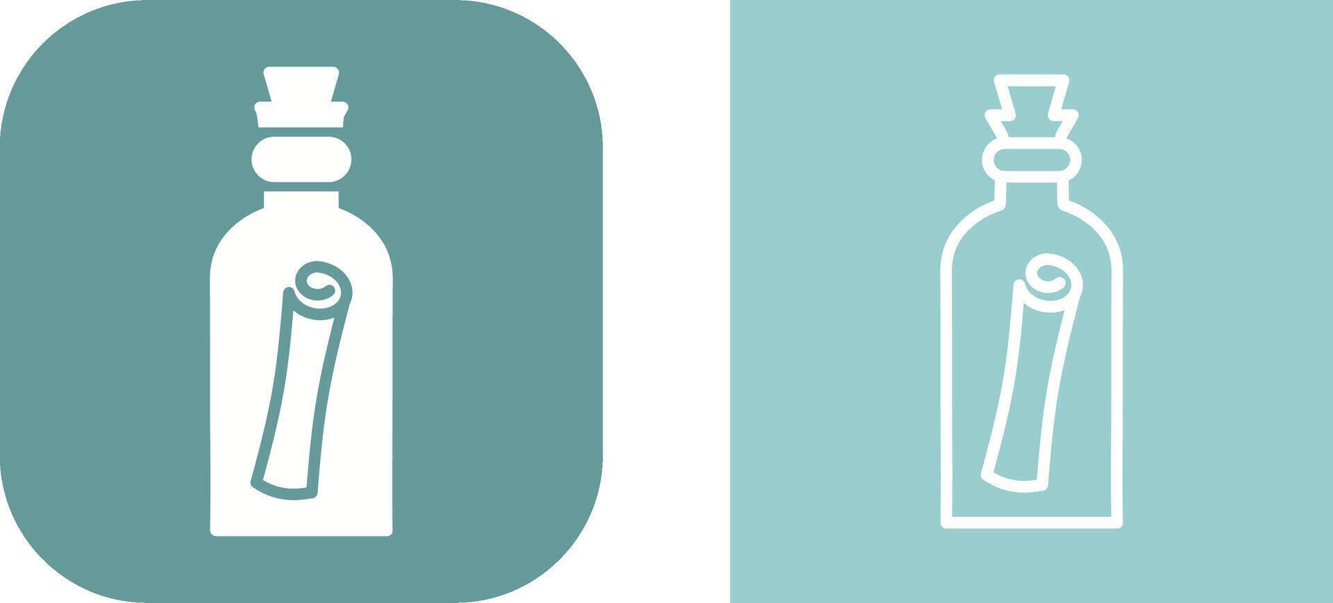 Scroll in Bottle Vector Icon