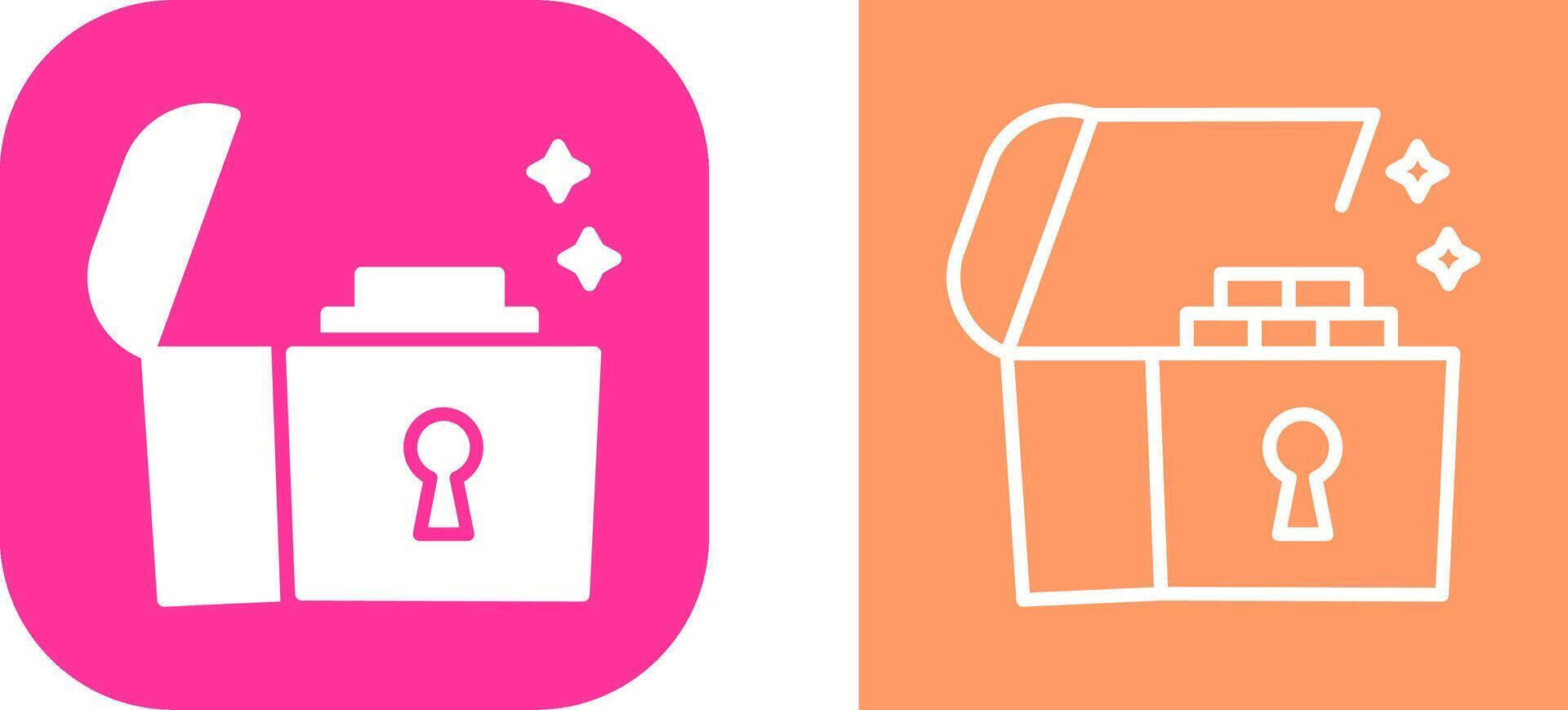 Open Treasure Box Vector Icon