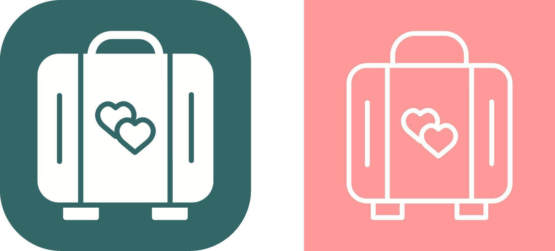 Lover Suitcase Vector Icon