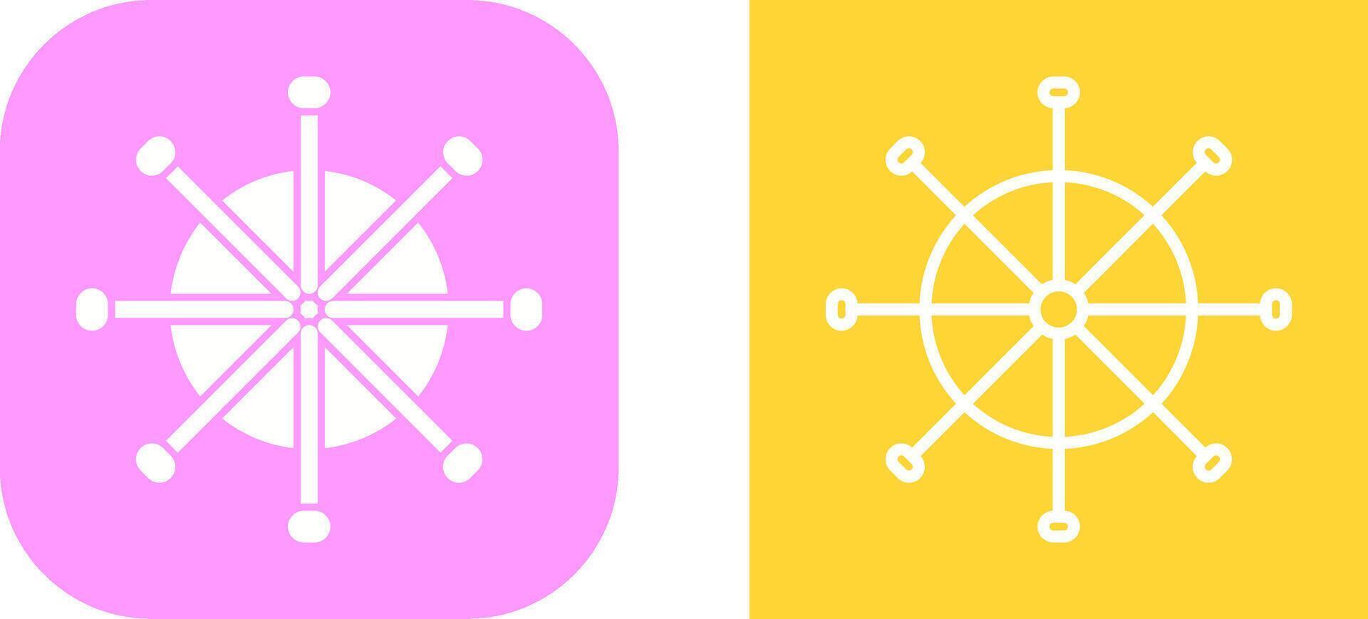 Ship Wheel Vector Icon