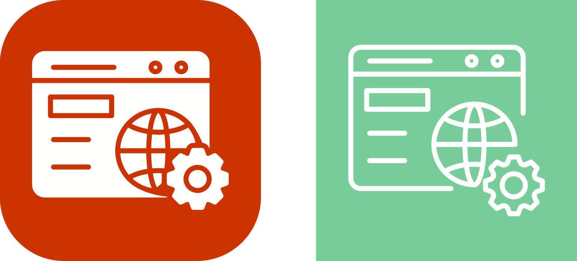 Browser Setting Vector Icon